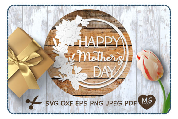 3D Happy Mother's Day Sign Design Assets