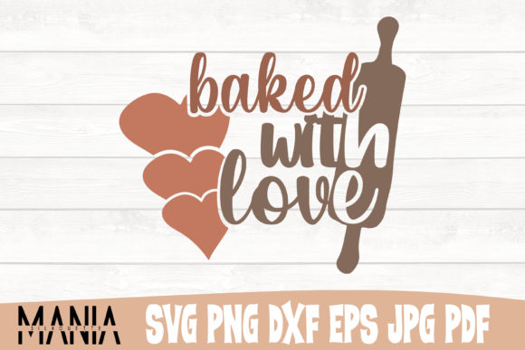 Baked with Love Kitchen Svg Cut File: Elevating Modern DIY and Small Business Branding