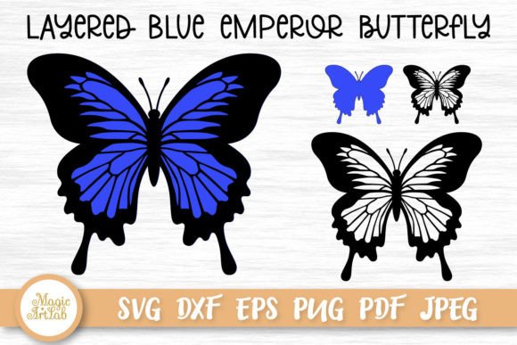 Blue Emperor Layered Butterfly Template: Integrating Digital Assets into Creative Workflows