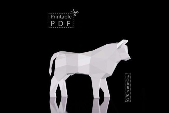 Bull Papercraft Template: A Printable 3D Model Guide