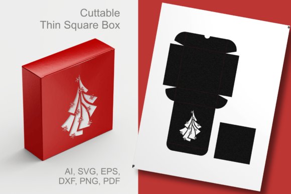 Christmas Tree Thin Square Box Template: A Versatile Packaging Solution for Seasonal Gifting