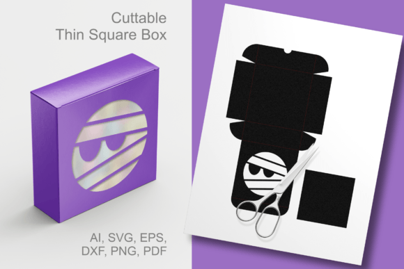 Crafting the Mummy Round Window Thin Square Gift Box for Seasonal Gifting