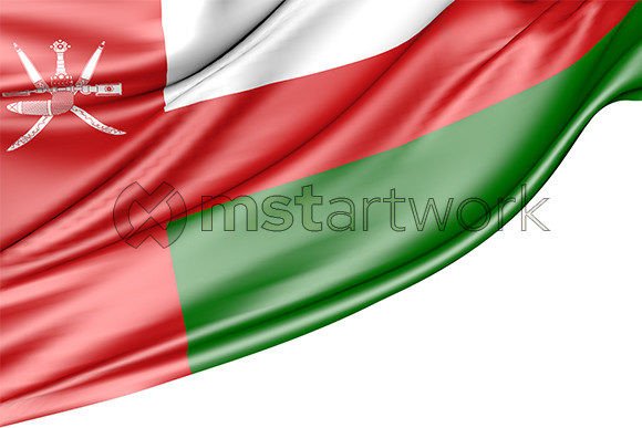 Evaluating the Oman Flag Isolated on White Background for Digital and Print Projects