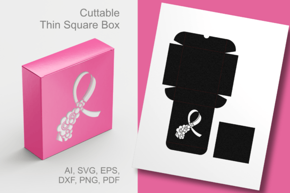 Floral Cancer Awareness Ribbon Thin Box: A Practical Packaging Solution for Awareness Campaigns