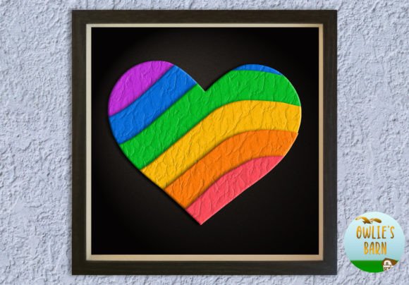 Layered Pride Heart: A 3D Rainbow Design Guide