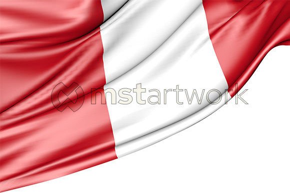 Peru Flag Isolated on White Background: A Versatile Asset for Digital and Print Projects