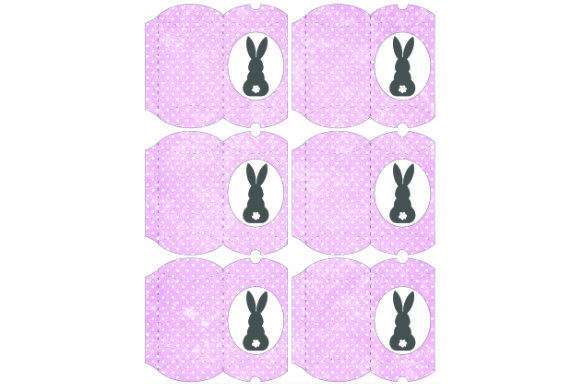 Pillow Boxes Bunny C.14: Printable Gift Packaging