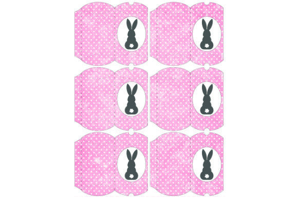 Pillow Boxes Bunny C.23: Printable Gift Packaging