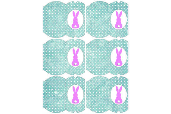 Pillow Boxes Bunny D.27: Printable Gift Packaging