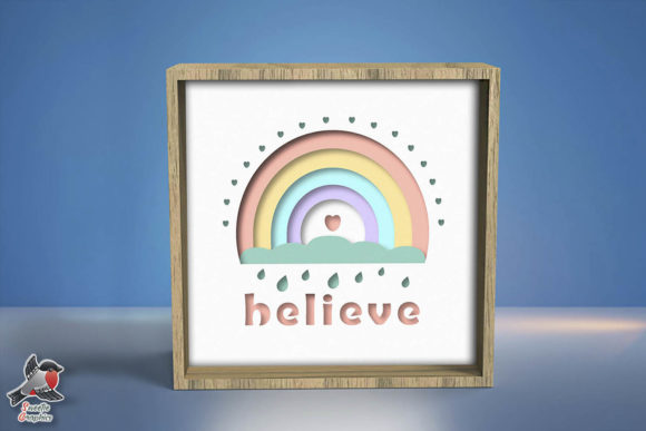 Rainbow Shadow Box Template Guide