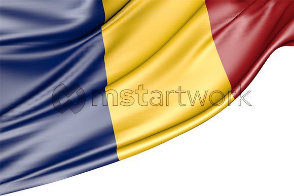Romania Flag Isolated on White: 3D Asset Guide