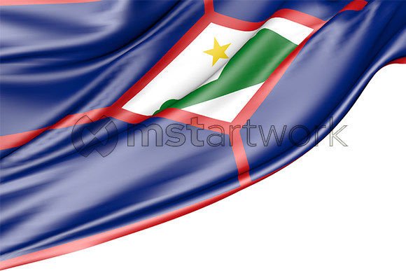 Sint Eustatius Flag Isolated on White: A Versatile 3D Design Resource