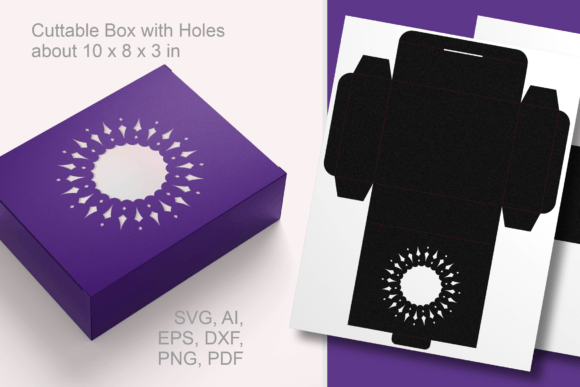 Sparkling Round Window Rectangular Box Template