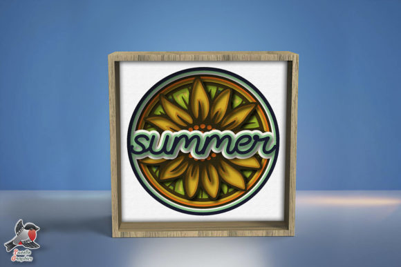 Summer Sunflower Shadow Box SVG Template Guide